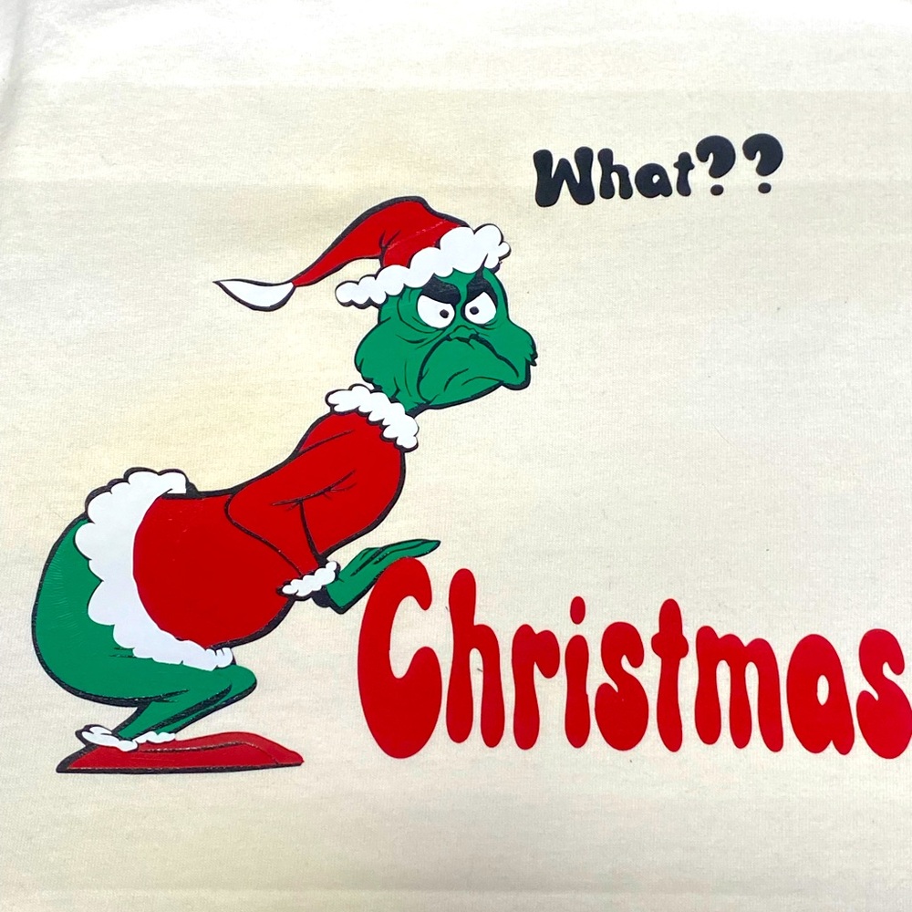 Grinch Stealing Christmas Youth Size Large Graphic Tee